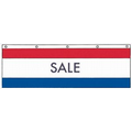 Sale 3' x 10' Horizontal Flag with Heading and Grommets Across the Top